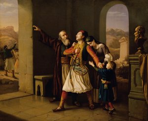 En gresk kriger tar farvel av Leopold Löffler Edler von Radymno