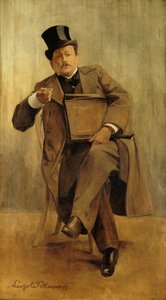 Portrett av Georges Courteline 1858-1929, ca. 1898. av Leopold Stevens