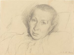 Kunstnerens søster, Marie von Kalckreuth av Leopold von Kalckreuth