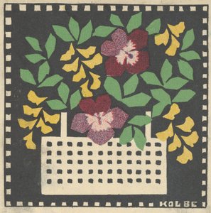 Kurv med blomster, 1907. av Leopoldine Kolbe