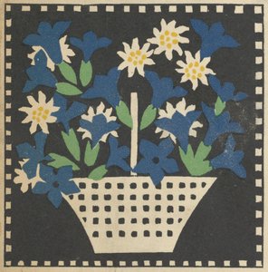 Kurv med blomster, 1907. av Leopoldine Kolbe