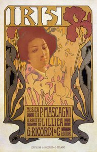 Iris, plakat for opera av Pietro Mascagni
