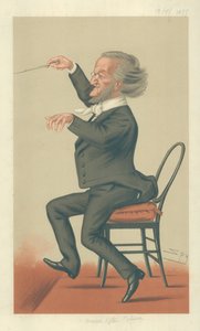 Richard Wagner, Music of the Future, 19. mai 1877, tegneserie Vanity Fair av Leslie Matthew Ward