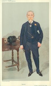 Sir David L Salomons, Electricity, nd, Vanity Fair tegneserie av Leslie Matthew Ward