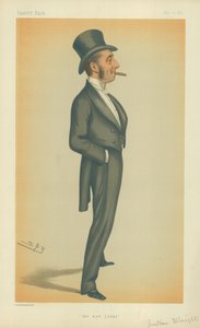 The Hon Mr Justice Straight, The new dommer, 10. mai 1879, Vanity Fair tegneserie av Leslie Matthew Ward