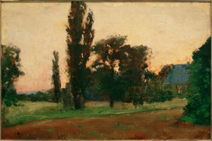Kveldsstemning over det rhenske landskapet av Lesser Ury