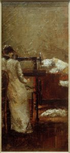 Kvinne ved symaskinen av Lesser Ury