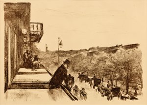 Kaffeterrasse på Unter den Linden av Lesser Ury