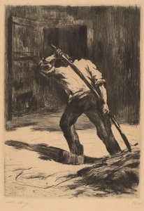 På gulvet i låven av Lesser Ury