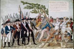 Planter frihetens tre. Gravering av brødrene Lesueur (1700-tallet). Paris, Musee Carnavalet. av Lesueur Brothers