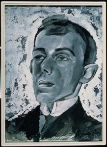 Portrett av poeten Ossip Mandelstam (1891-1938) (gouache på papir) av Lev Aleksandrovitc Bruni