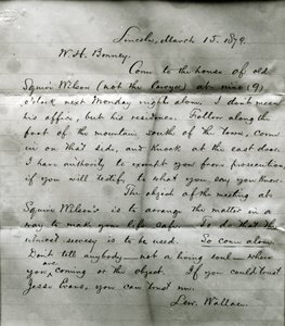 Brev fra Lew Wallace til W. H. Bonney (1860-81) 15. mars 1879 av Lew Wallace