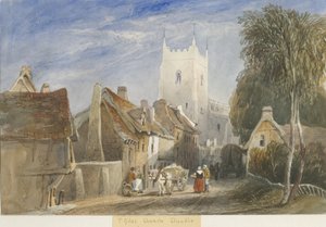 Cheadle Church: vannfargemaleri, nd [c1830-1840] av Lewis John Wood