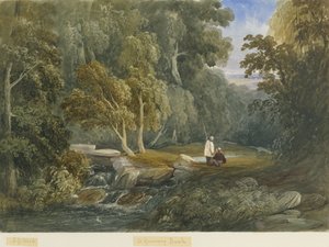 Greenway Bank: akvarellmaleri, og [c 1830-1840] av Lewis John Wood