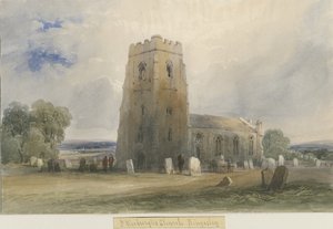 Kingsley Church: akvarellmaling, og [c 1830-1840] av Lewis John Wood