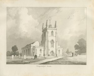 Kingswinford Church: sepia-tegning, 1837 av Lewis John Wood