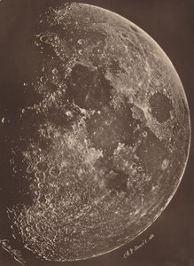 Fotografi av månen ved dens 1. kvartal, 6. mars 1865. av Lewis Morris Rutherford
