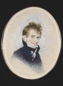 Portrett av Paul Peckham, ca. 1810-20 (akvarell på elfenben) av Lewis Peckham