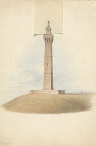 Variant design for Somerset Monument: Elevation av Lewis Vulliamy