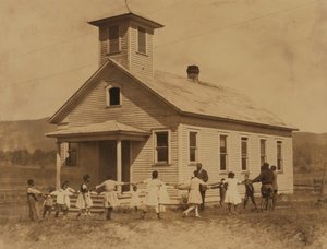 Pleasant Green School – en klasses farget skole nær Marlinton, Vest-Virginia, 1921 (bilde) av Lewis Wickes Hine