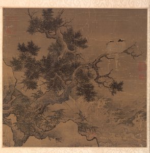 Fugler på et tre over en katarakt, 1127-1279. av Li Di