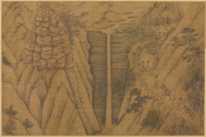 Bolig i Longmian Sleeping Dragon Mountains, 1100-1200-tallet. av Li Gonglin