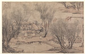 Nyttårsdag i en landsby ved Stone Lake, 1609. av Li Shida