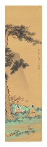 To musikere, 1758 av Li Wenyuan