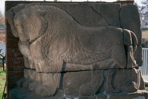 Basrelieff med løver fra Kultepe (Kanesh), Kappadokia, Tyrkia, hettittisk sivilisasjon, 3. årtusen f.Kr. av Unbekannt Unbekannt