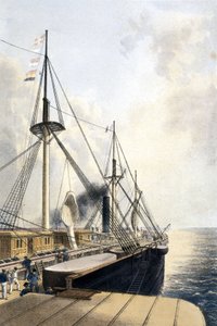 Kabellegging fra babord side av 'Great Eastern' av Unbekannt Unbekannt
