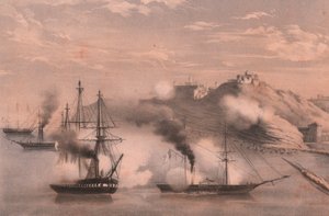 Kamp av flåte mot tre fort i Ancona, beleiring av Ancona av Unbekannt Unbekannt