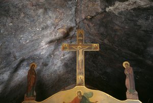 Krusifiks i kirken Agios Mamas, Kantanos, Kreta, Hellas (bilde) av Unbekannt Unbekannt
