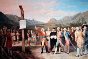 Grunnleggelse av byen Ibarrada av Christopher de Troya i 1606, Ecuador av Unbekannt Unbekannt