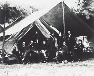 General Ulysses Grant og hans stab ved City Point, sommeren 1864, amerikansk borgerkrig, USA av Unbekannt Unbekannt