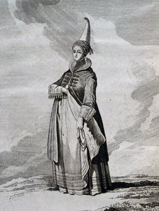 Islandsk kvinne, gravering fra Voyage in North Sea mellom 1767 og 1768 av Yves-Joseph de Kerguelen-Tremarec (1734-1797) av Unbekannt Unbekannt