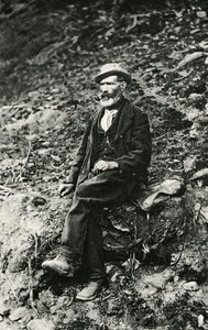 Jean-Antoine Carrel (1829-1890 Valtournenche), fjellklatrer i Aostadalen, som tok første oppstigning til toppen av Matterhorn fra italiensk side, 16. august av Unbekannt Unbekannt