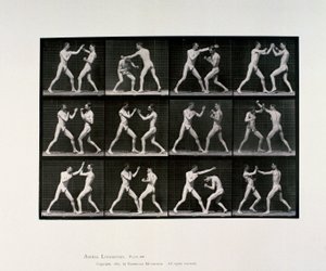 Nakne mannlige idrettsutøvere som bokser, ca 1872-1885 av Unbekannt Unbekannt