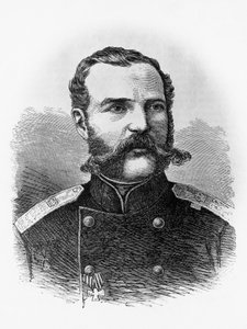 Portrett av Alexander II Romanov (1818-1881), tsar av Russland fra 1855, gravering av Unbekannt Unbekannt