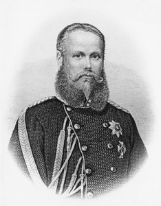 Portrett av Charles I (1823-1891), konge av Wuerttemberg fra 1864, gravering av Unbekannt Unbekannt