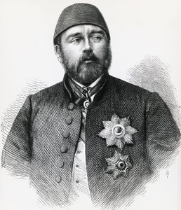 Portrett av Isma'il Pasha (1830-1895), Khedive (visekonge) av Egypt, gravering av Unbekannt Unbekannt