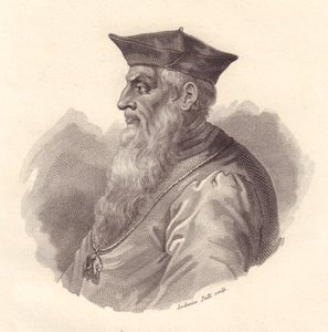 Portrett av den italienske admiralen Andrea Doria (1466-1560), kobberstikk av Ludovico Pelli av Unbekannt Unbekannt