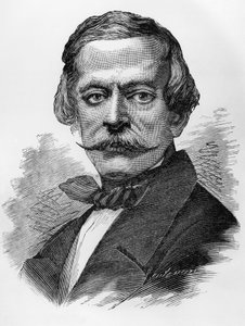 Portrett av Massimo Taparelli, markis av Azeglio (1798-1866), italiensk patriot, politiker, forfatter og maler som var statsminister på Sardinia fra 1849 til 1852, gravering av Unbekannt Unbekannt
