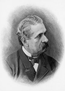 Portrett av Paolo Ferrari (1822-1889), italiensk dramatiker og forfatter, gravering av Unbekannt Unbekannt