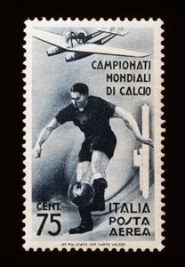 Frimerke for FIFA verdensmesterskap i 1934, 75-cent luftpoststempel, Italia, 1900-tallet av Unbekannt Unbekannt