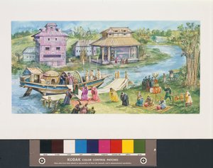 Rekonstruksjon av en Han-seremoni (farge litho) av Unbekannt Unbekannt