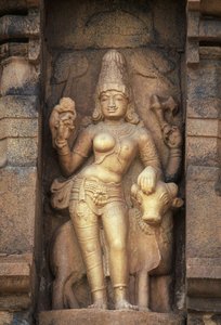 Relieff som viser Parvati, Brihadisvara-tempelet, Gangaikonda Cholapuram, Tamil Nadu, India av Unbekannt Unbekannt