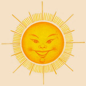 Smilende sol, tegning av Unbekannt Unbekannt
