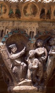 Spania, Navarra, Estella, klosteret i San Pedro de la Rua-kirken, hovedstaden av Unbekannt Unbekannt
