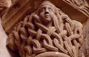 Spania, Navarra, klosteret til den hellige frelser av Leyre, Porta Speciosa, dekorert hovedstad av Unbekannt Unbekannt