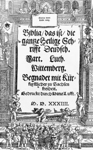 Tittelsiden til Martin Luthers bibel av Unbekannt Unbekannt
